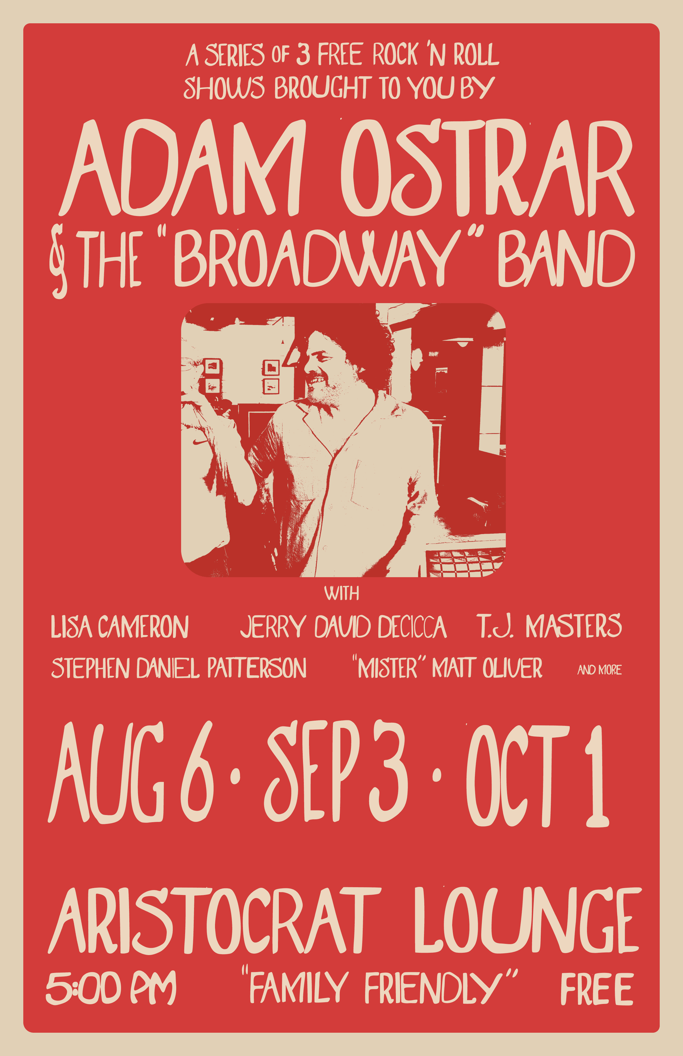 Aristocrat Lounge residency — Aug 6, Sep 3, Oct 1 2026